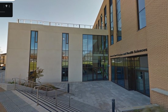 A picture of the entrance to the School of Sport, Exercise and Health Sciences